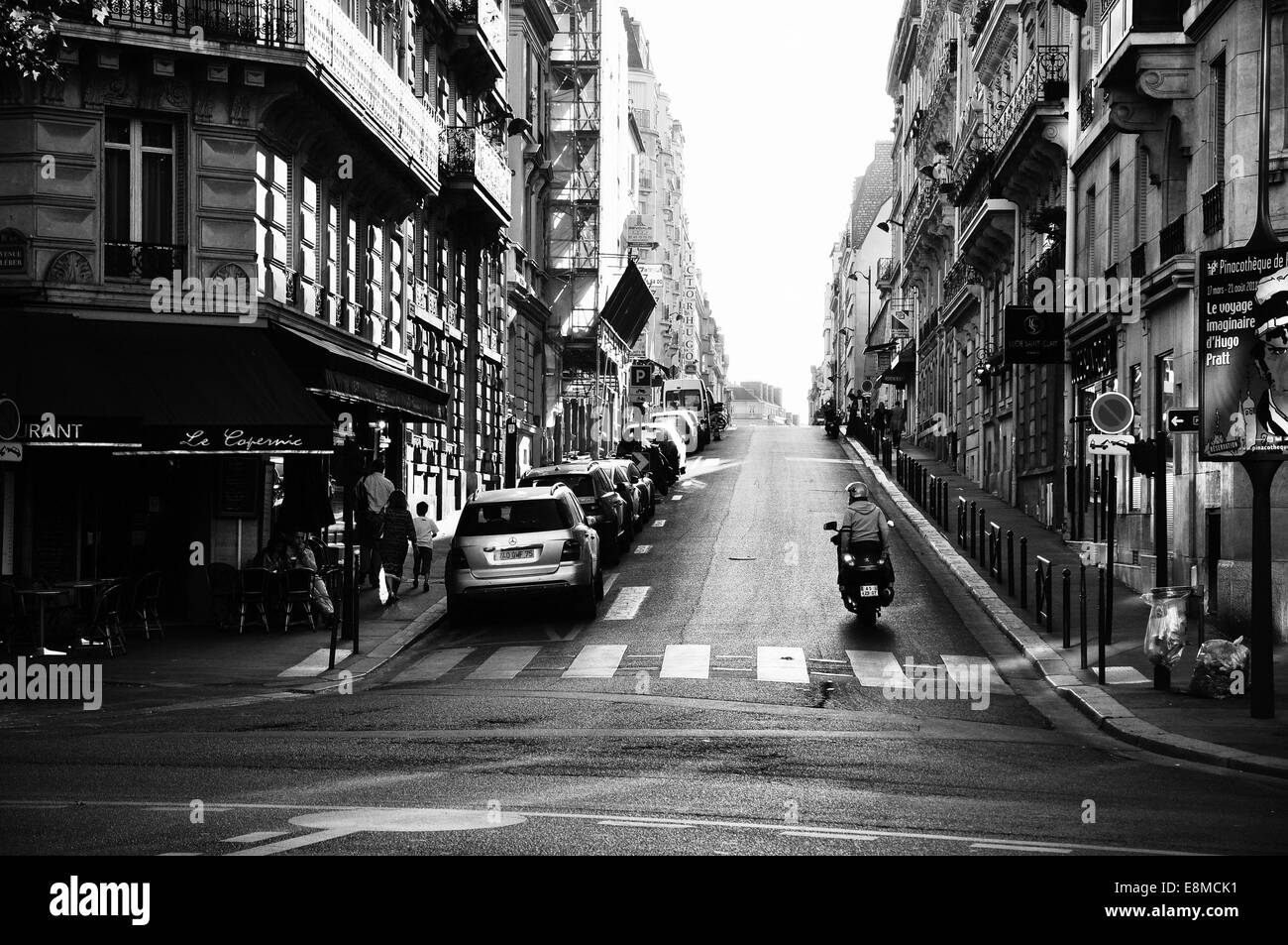 Paris Gehweg Stockfoto