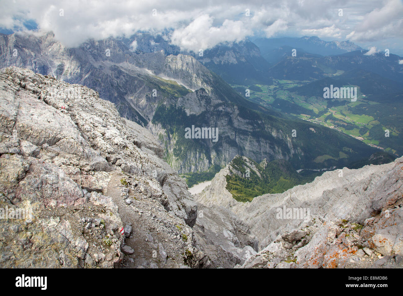 Alpen - Einstellung vom Aufstieg zum Watzmann Stockfoto