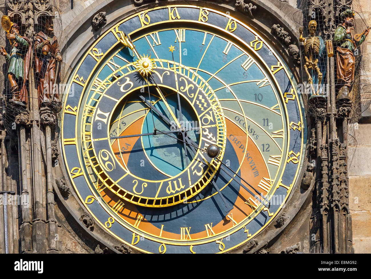Astronomische Uhr am Rathaus, Prag Stockfoto