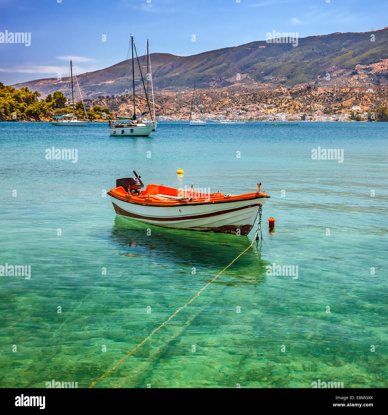 Angelboot/Fischerboot, Griechenland Stockfoto
