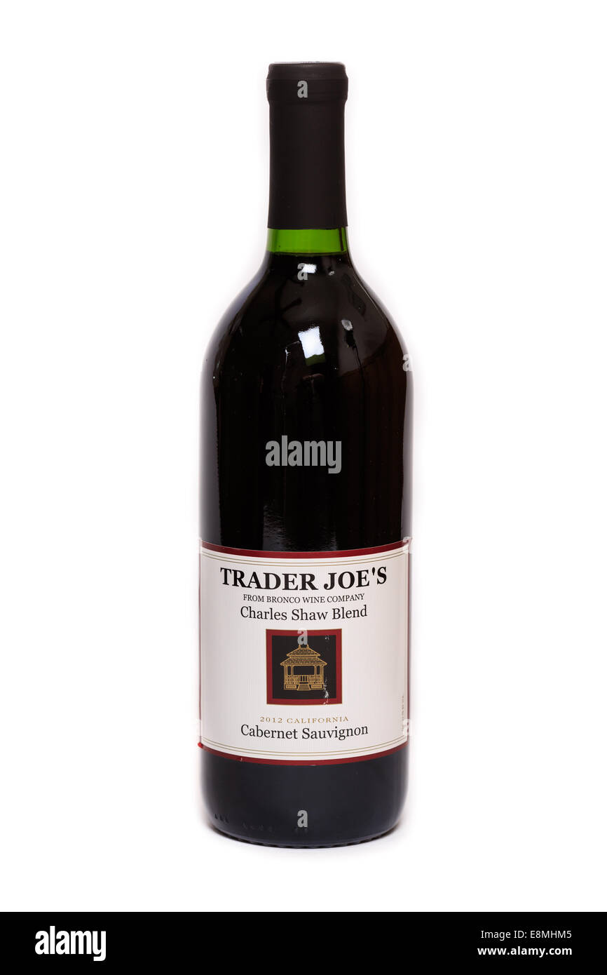 Trader Joes Charles Shaw Mischen Zwei Buck Chuck Cabernet Sauvignon Wein Stockfotografie Alamy