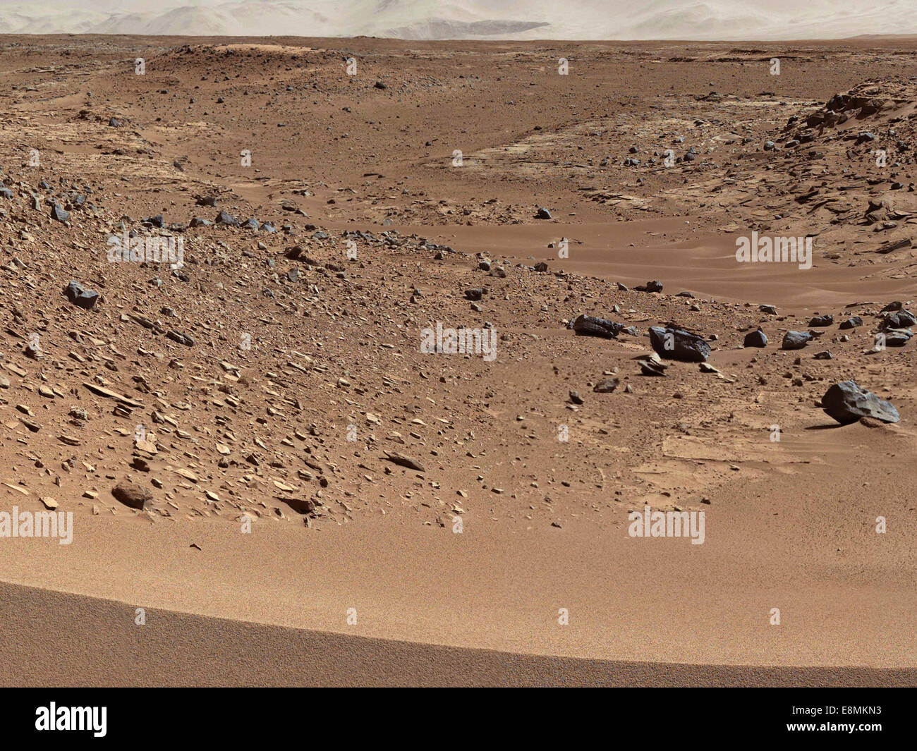 Mars-Tal auf dem Planeten Mars. Stockfoto