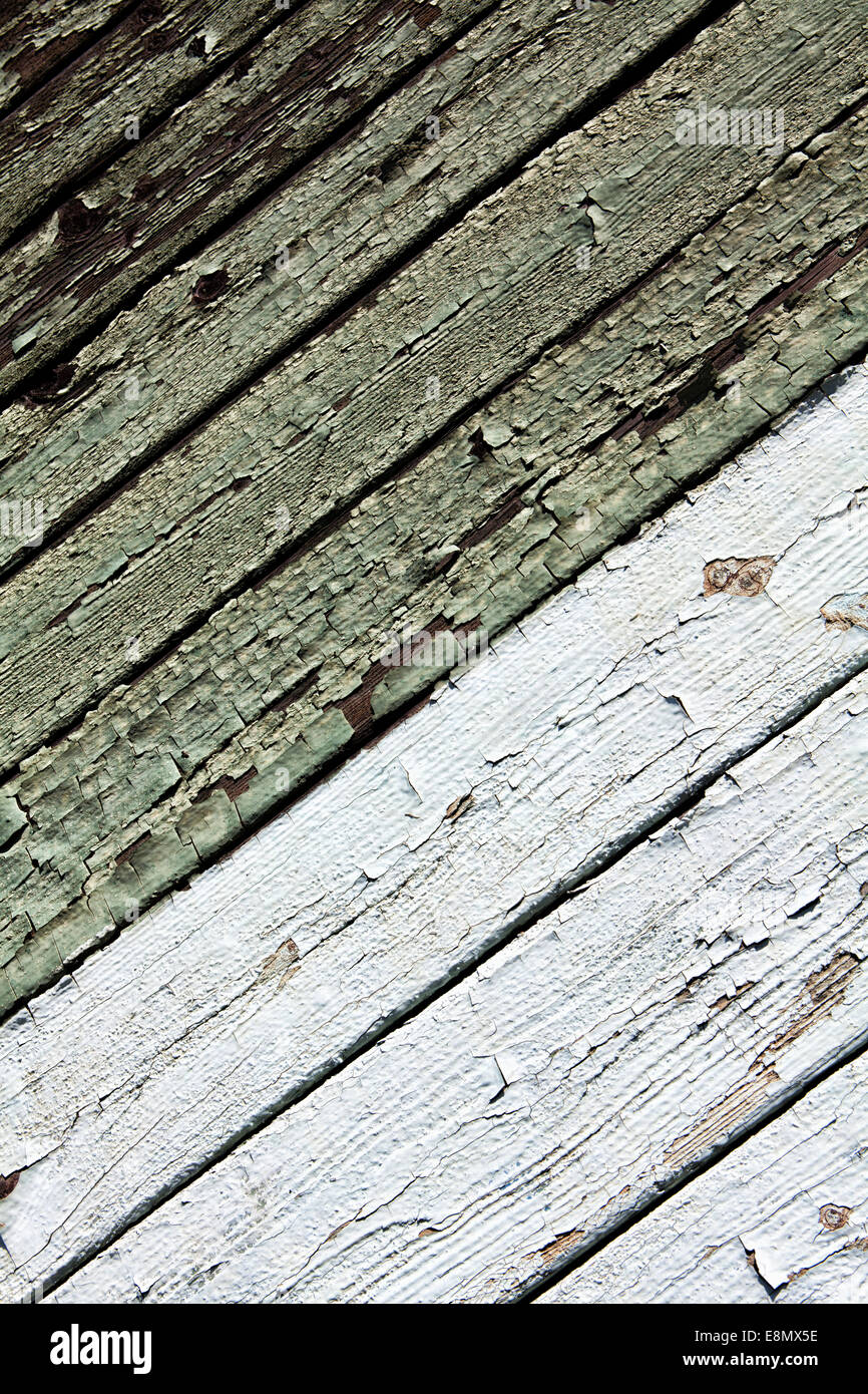 Farbe abplatzt Oberfläche des Holzes Stockfoto