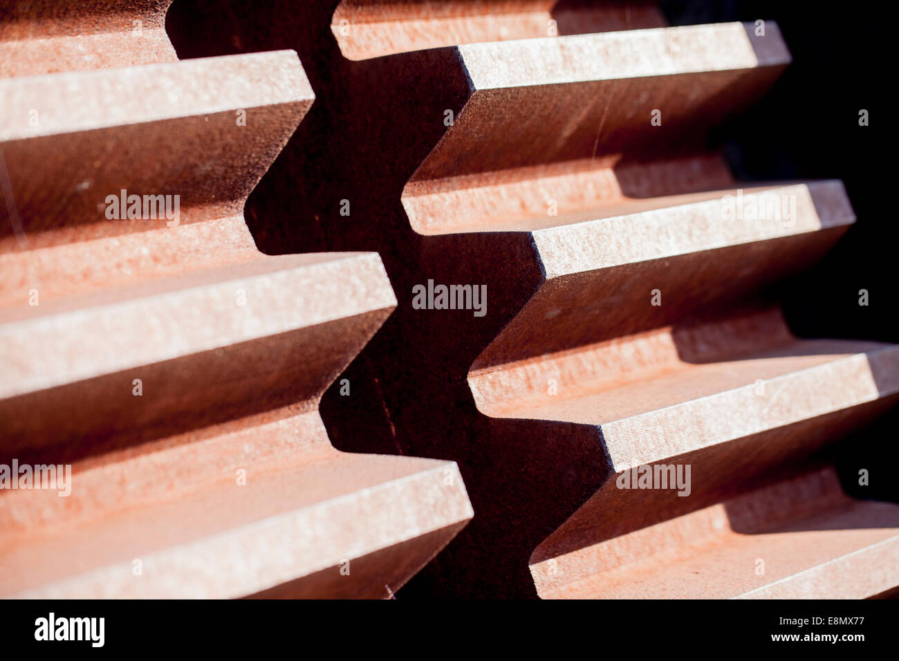Nahaufnahme des alten Zahnräder Stockfoto