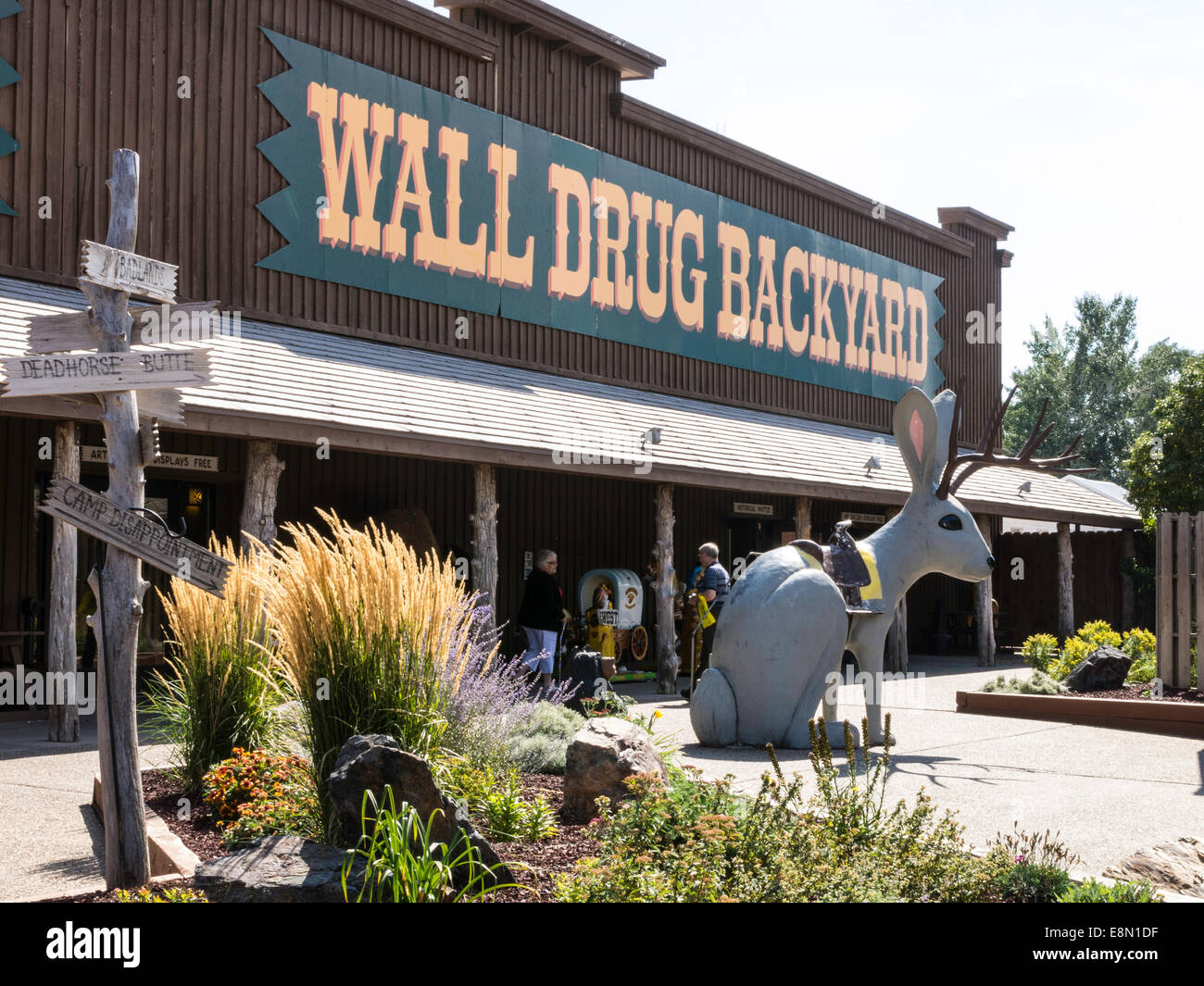 Wand-Medikament Hinterhof, South Dakota, USA Stockfoto