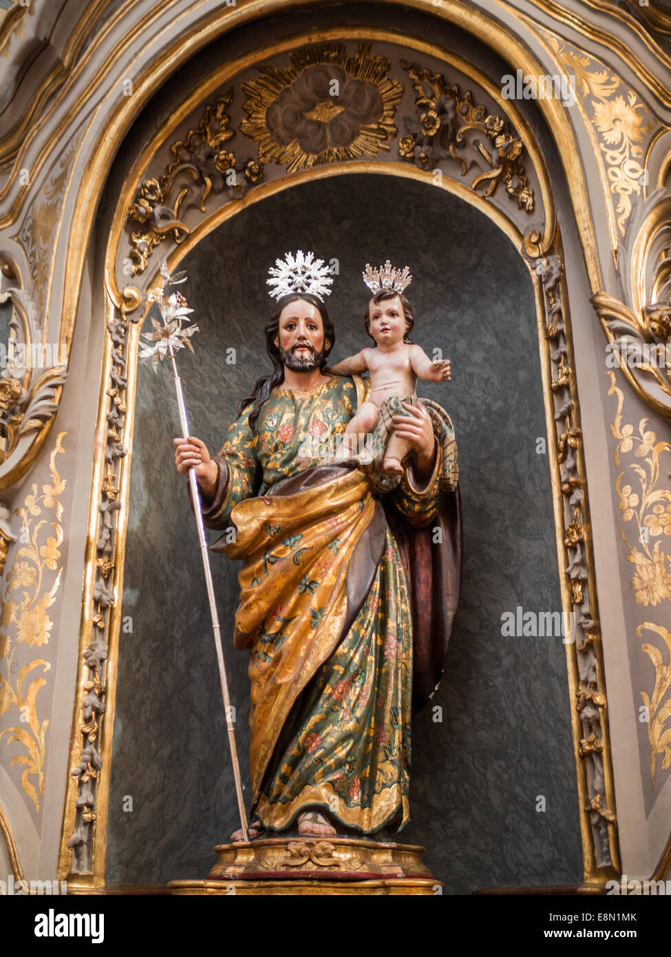 Innenraum der Holy Trinity Church, Cordoba Stockfoto