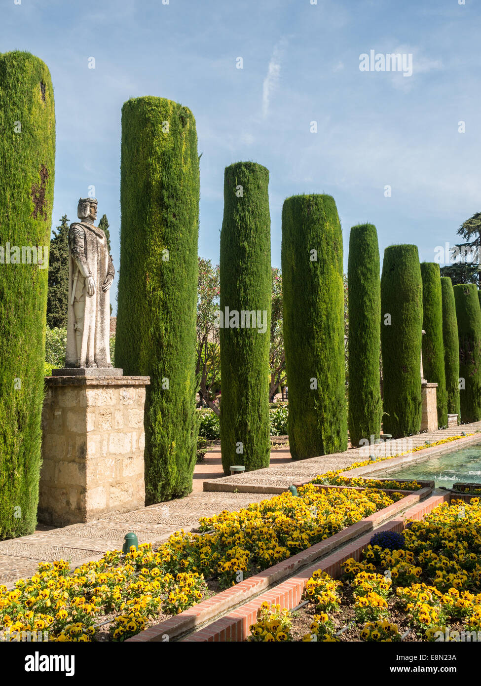 Gärten von Alcazar de Los Reyes Cristianos, Cordoba Stockfoto