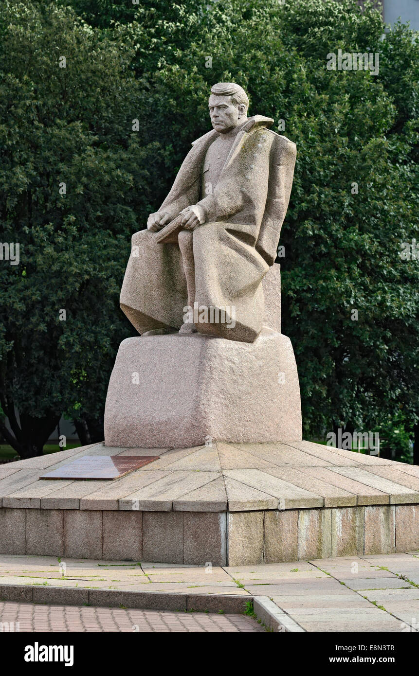 Denkmal für Marschall Alexander M. Vasilevsky. Kaliningrad, Russland Stockfoto