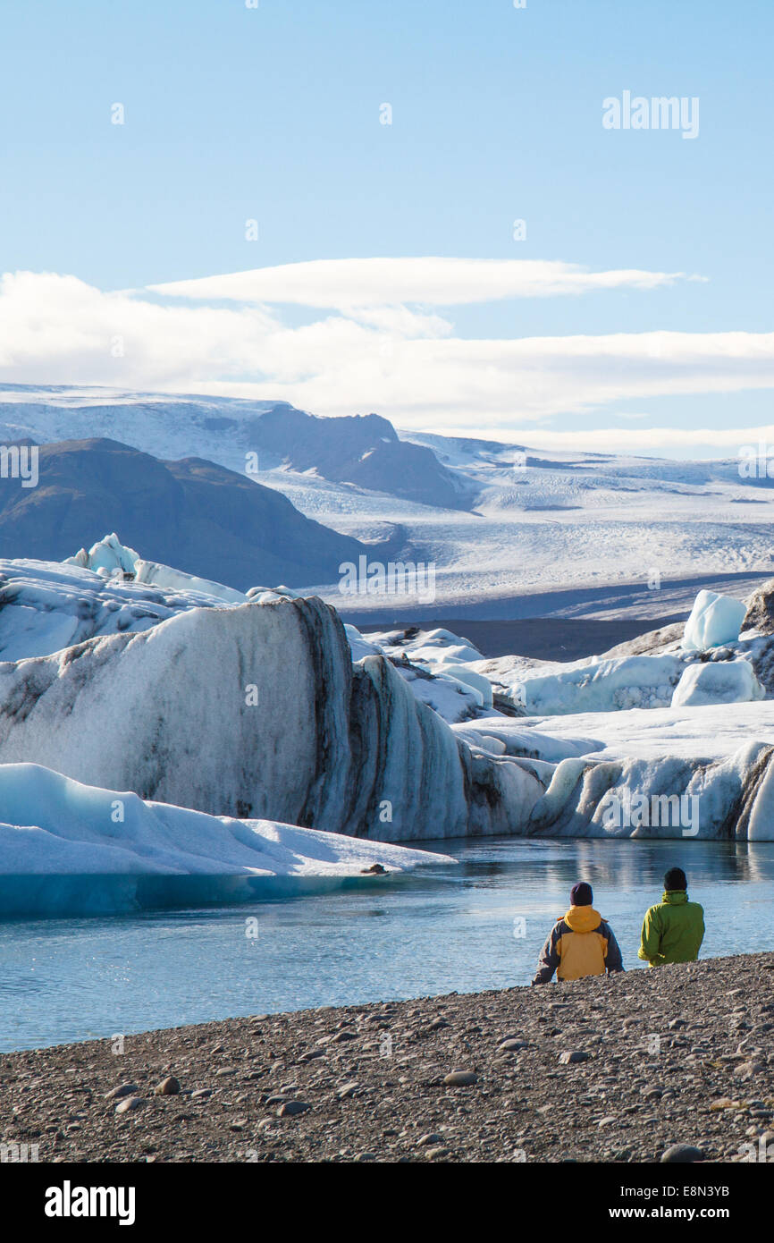 Gletscherlagune Jökulsárlón, Island Stockfoto