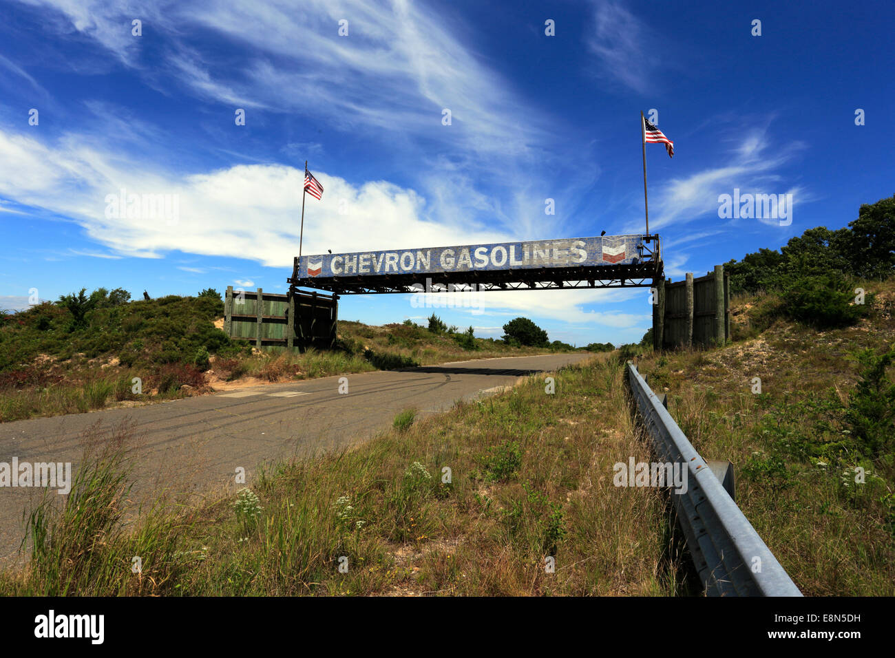 Verlassene Rennbahn Bridgehampton Race Circuit Long Island New York Stockfoto