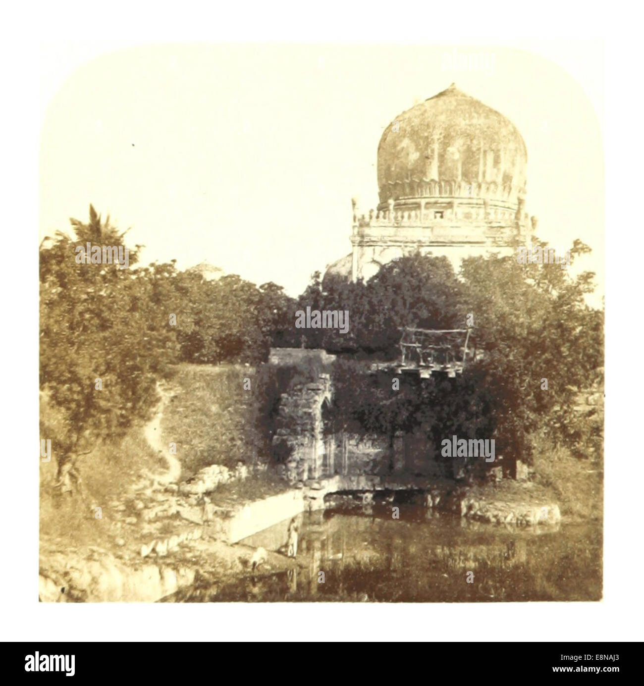 Schweißen Sie 1862 in Indien pg042 (006 Gräber der alten Könige von Golconda. Nr. 5) Stockfoto