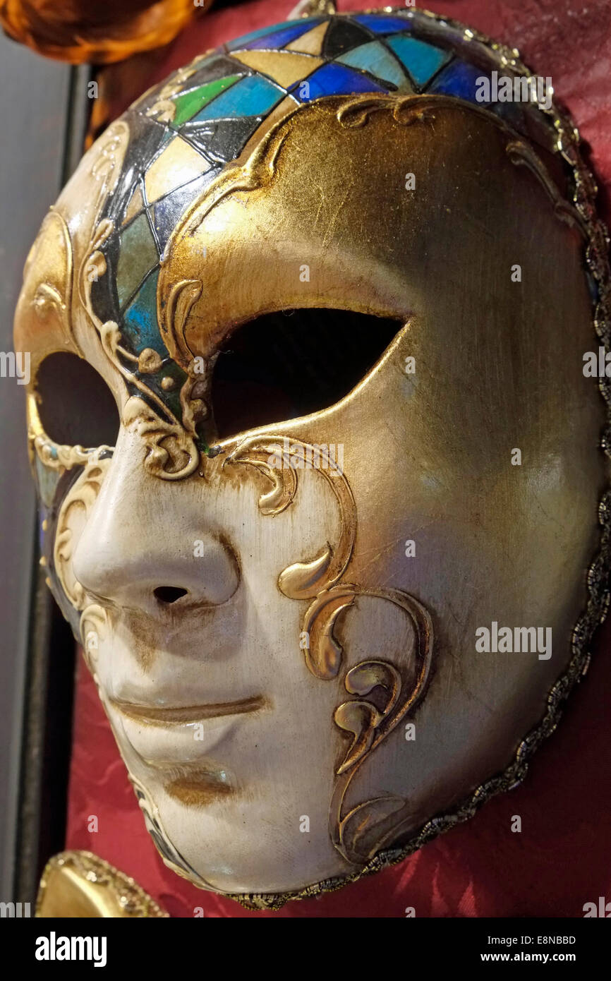 Karneval in Venedig Maske zum Verkauf in Venedig, Italien. Stockfoto