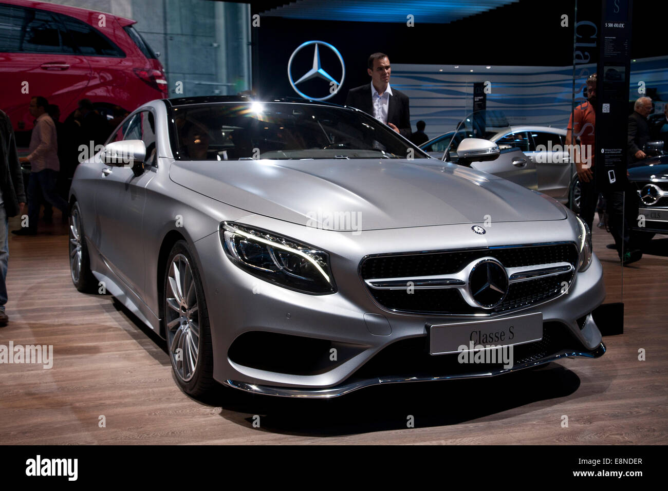 Mercedes S Class Luxus deutsches Auto Paris Motor Show Mondial de l ' Automobile 2014 Stockfoto