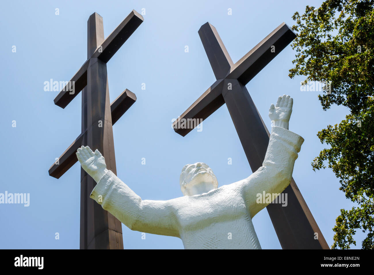 Delray Beach Florida,Religion,3 drei,Kreuz,Kreuze,Statue,Jesus,Symbol,Christentum,FL140523002 Stockfoto