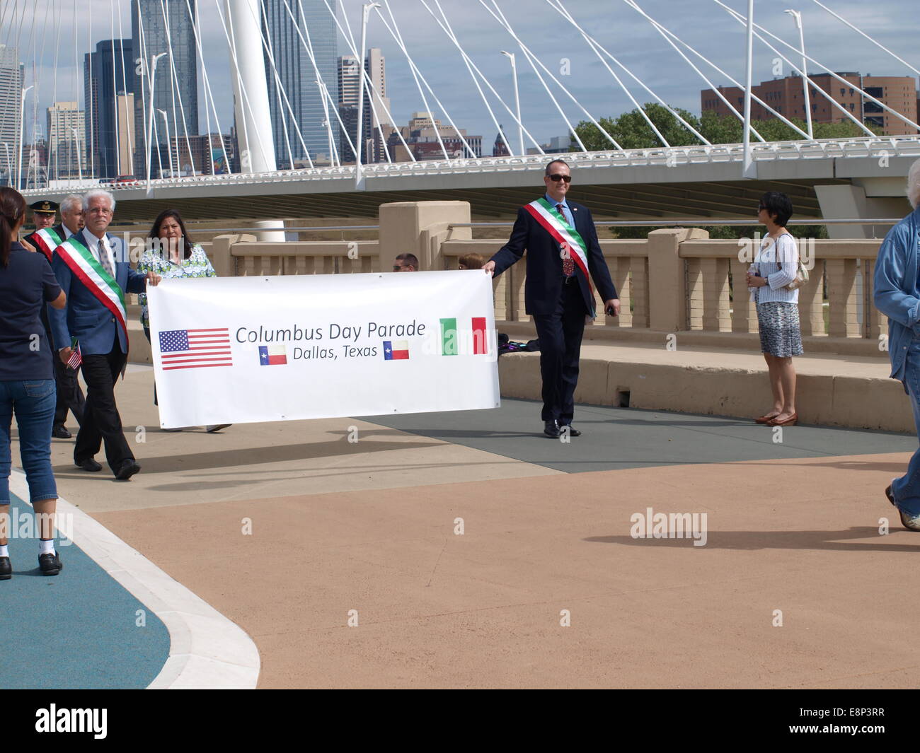 Parade mit italienischen Parlament Mitglied Stockfoto