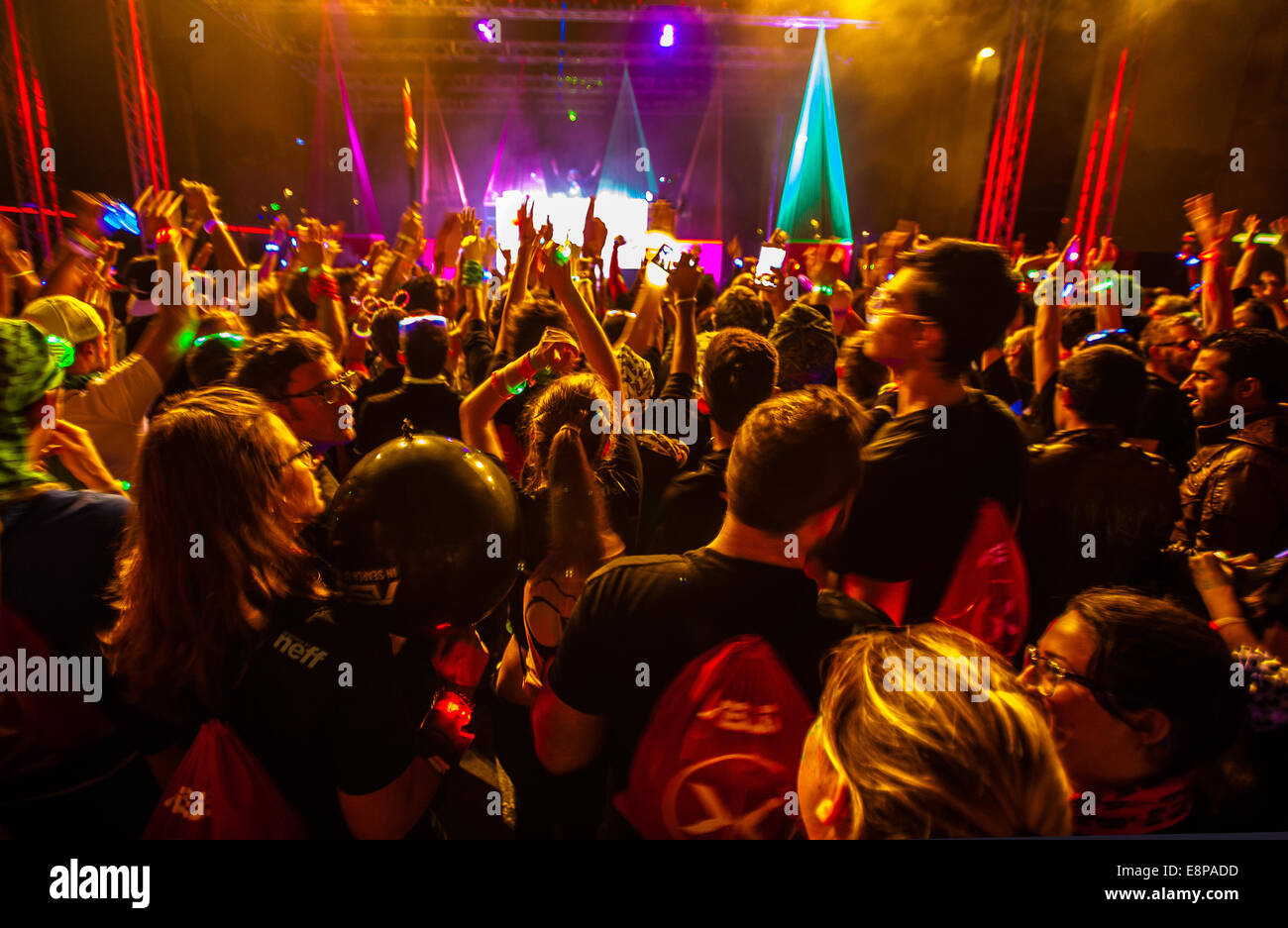 Turin, Italien. 11. Oktober 2014. Parco Dora das Ereignis der elektrischen Ausführung Credit: wirklich Easy Star/Alamy Live News Stockfoto