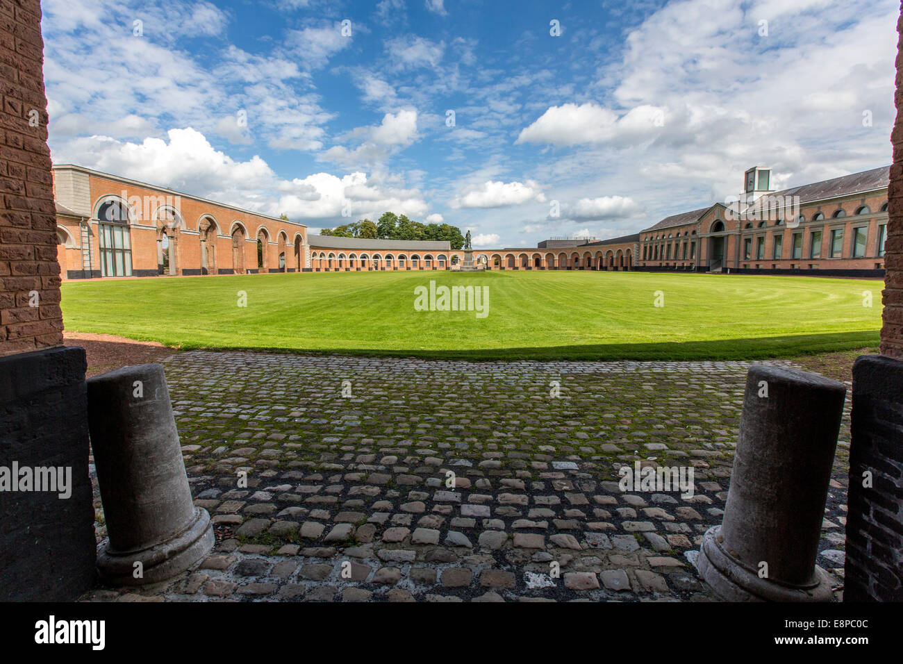 Le Grand-Hornu, UNESCO-Weltkulturerbe, einer ehemaligen Kohlengrube, heute ein Museum und Kunstmuseum für industrial Design und moderne Kunst Stockfoto