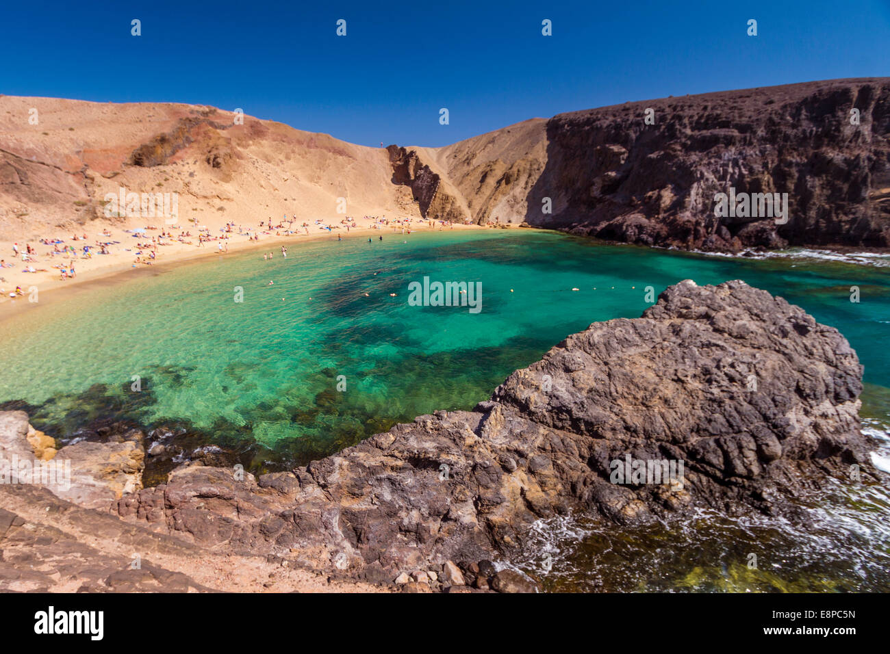 Papagayo-Strand auf Lanzarote Stockfoto