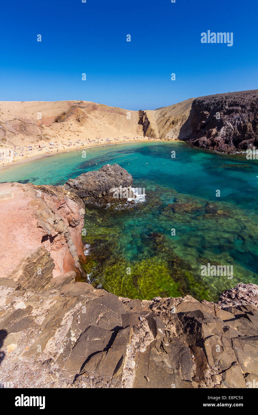 Papagayo-Strand auf Lanzarote Stockfoto