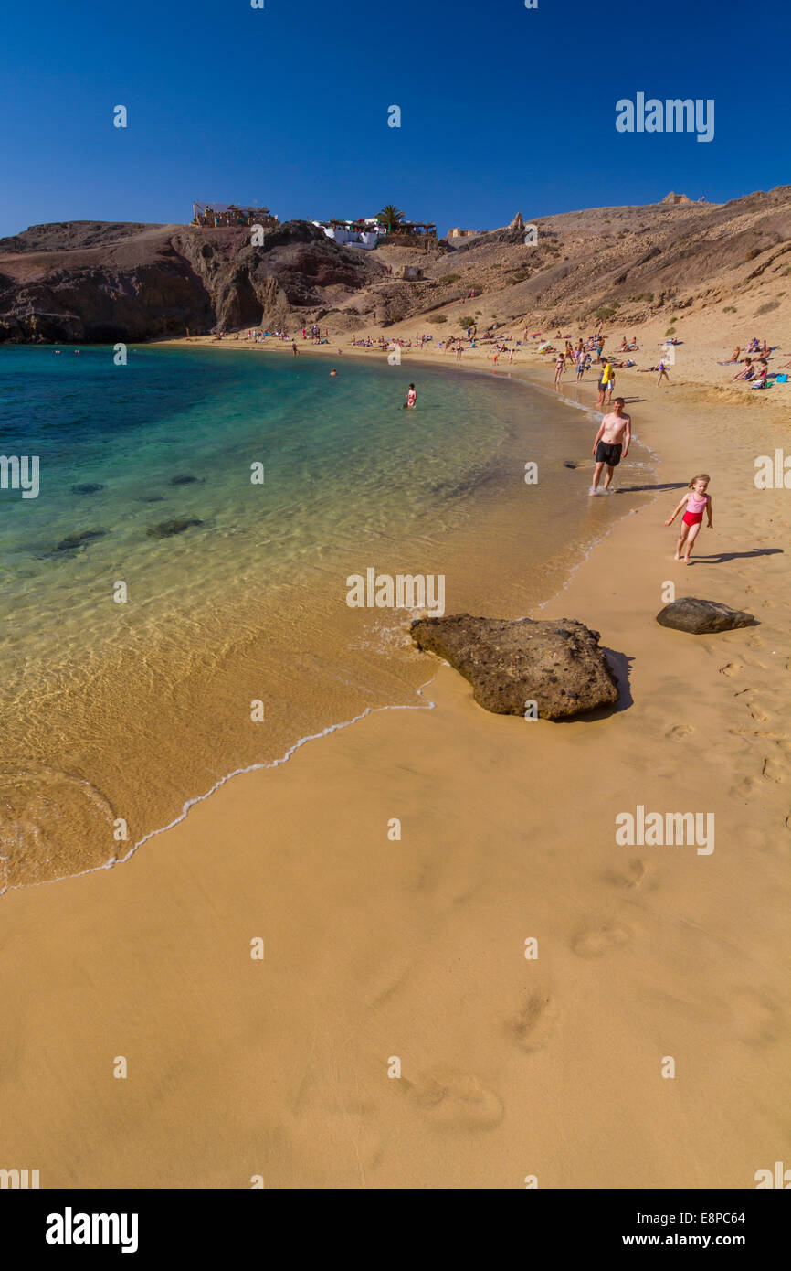 Papagayo-Strand auf Lanzarote Stockfoto