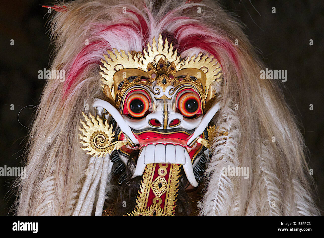 Close-up Rangda Barong Tanz Ubud Bali Indonesien Stockfoto