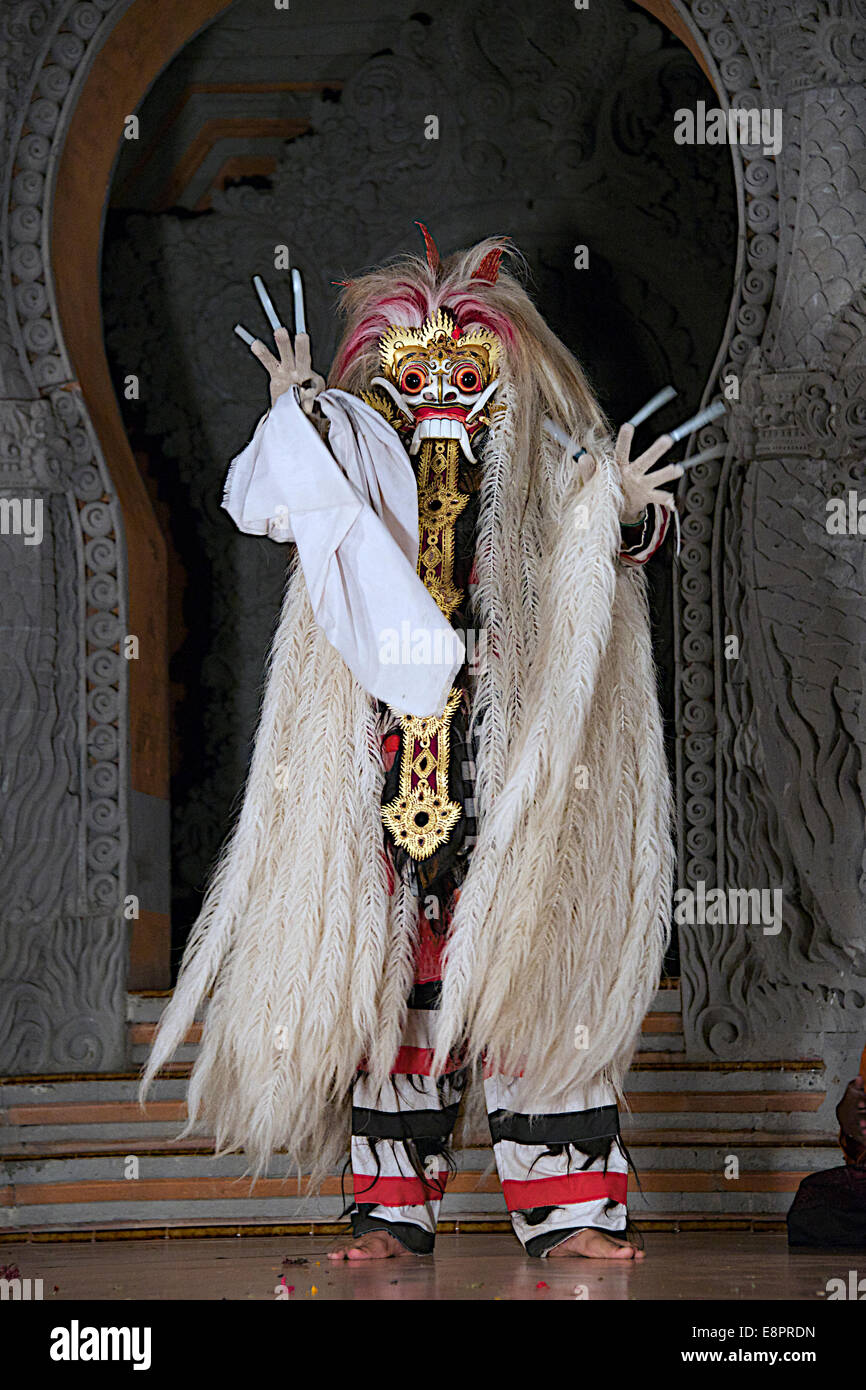 Rangda Barong Tanz Ubud Bali Indonesien Stockfoto