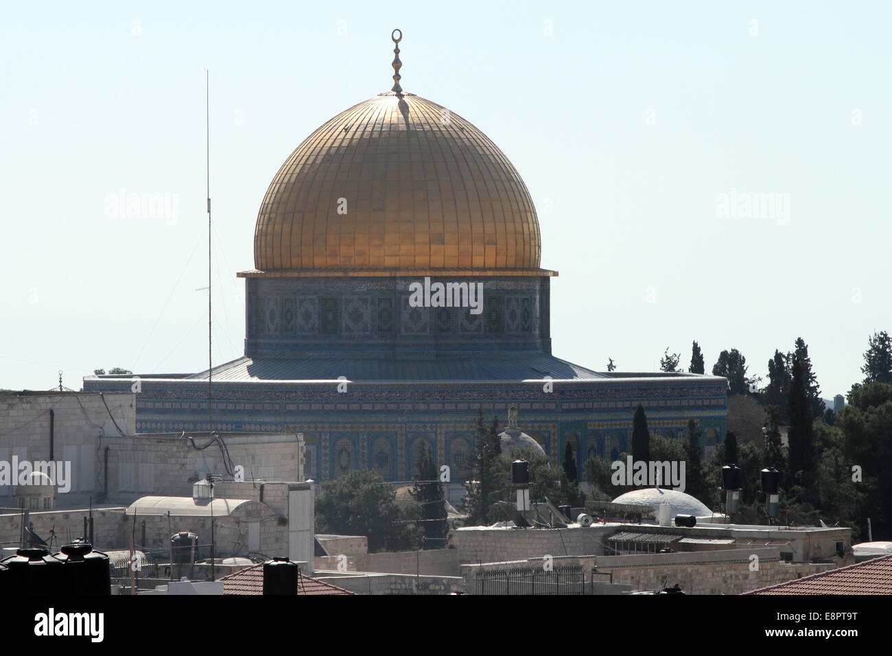 Blick auf die Haube des Felsens in Ost-Jerusalem Stockfoto