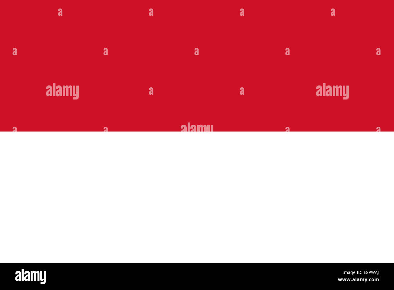 Flagge Indonesiens - Standardverhältnis indonesische Flagge - True RGB-Farbmodus Stockfoto