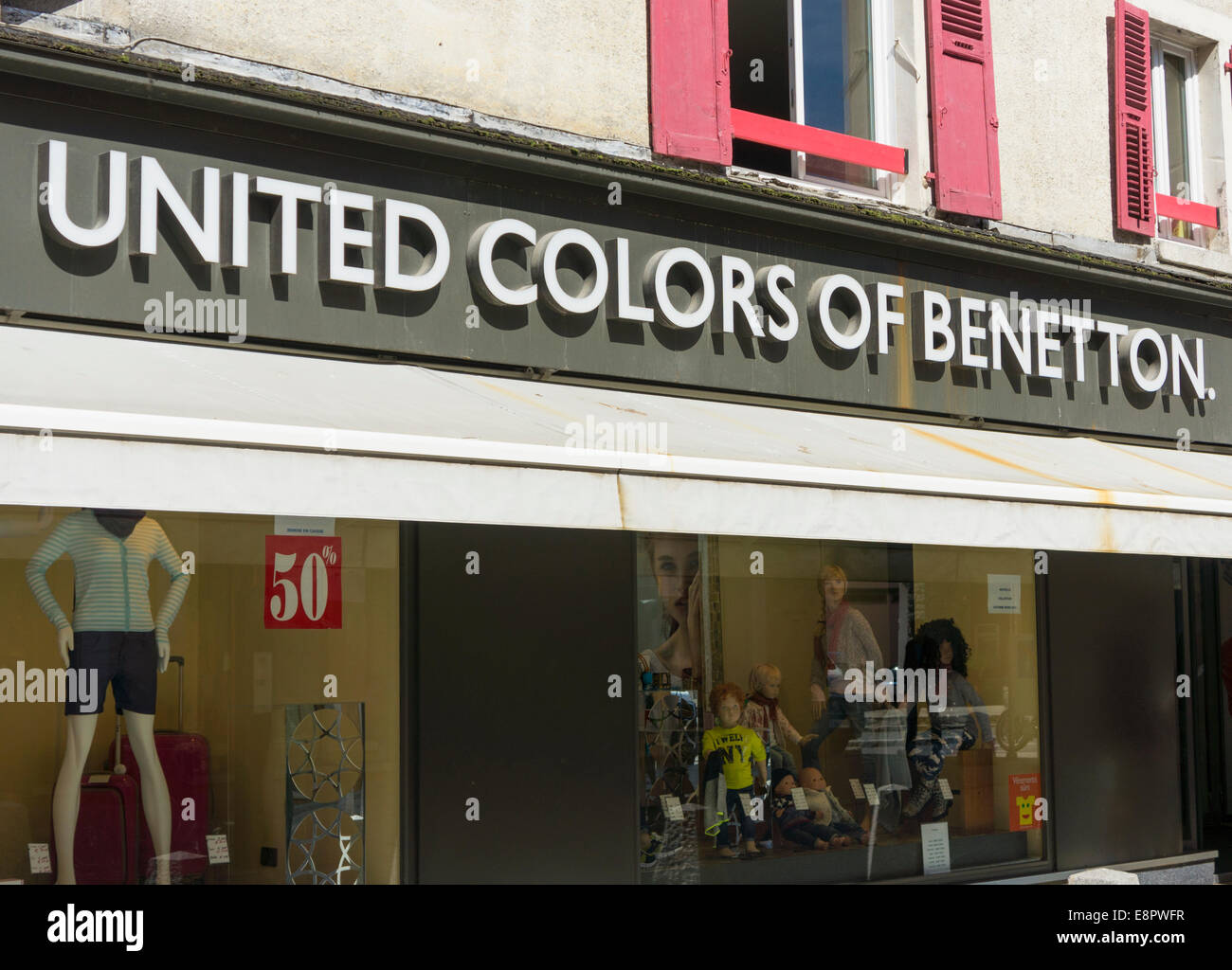 United Colors of Benetton-Geschäft in Frankreich, Europa Stockfoto