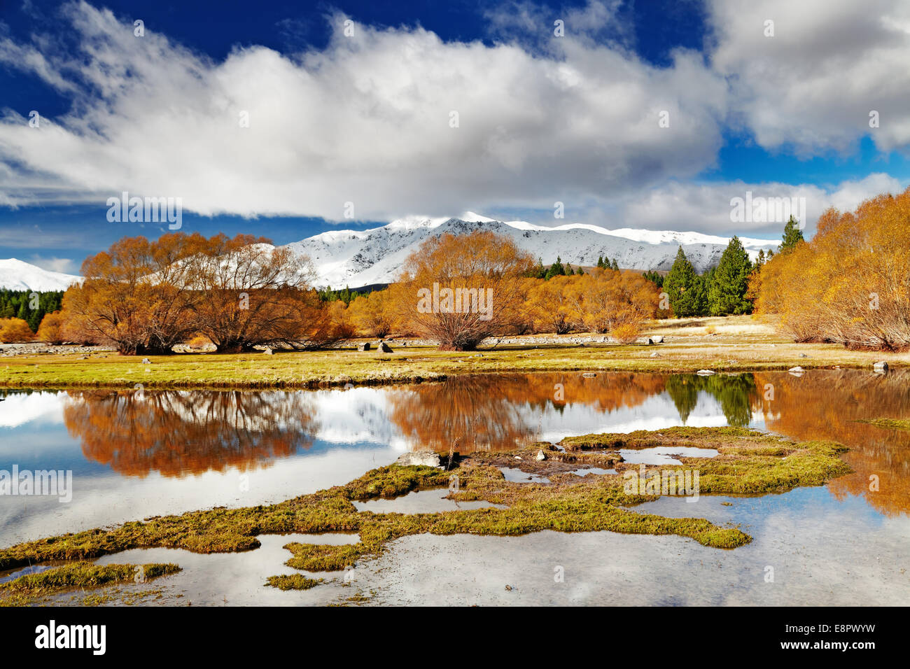 Berglandschaft, Lake Tekapo, Neuseeland Stockfoto