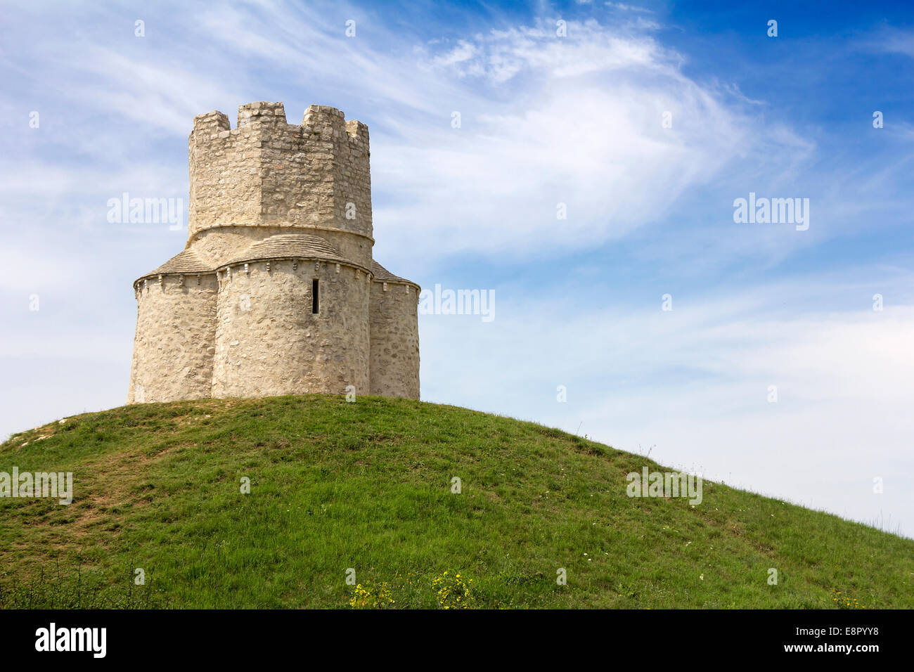 Kleine alte Stein Kirche St. Nikolaus in der Nähe von Nin in Kroatien Stockfoto