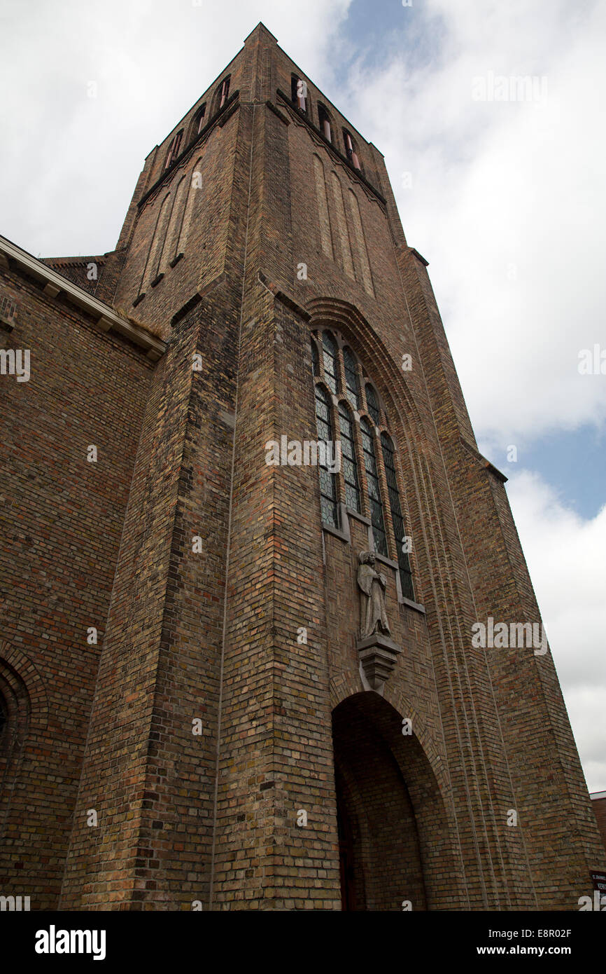 Turm der St. Joannes de Doper (St. Johannes der Täufer) Kirche, Sluis, Zeeland, Niederlande Stockfoto