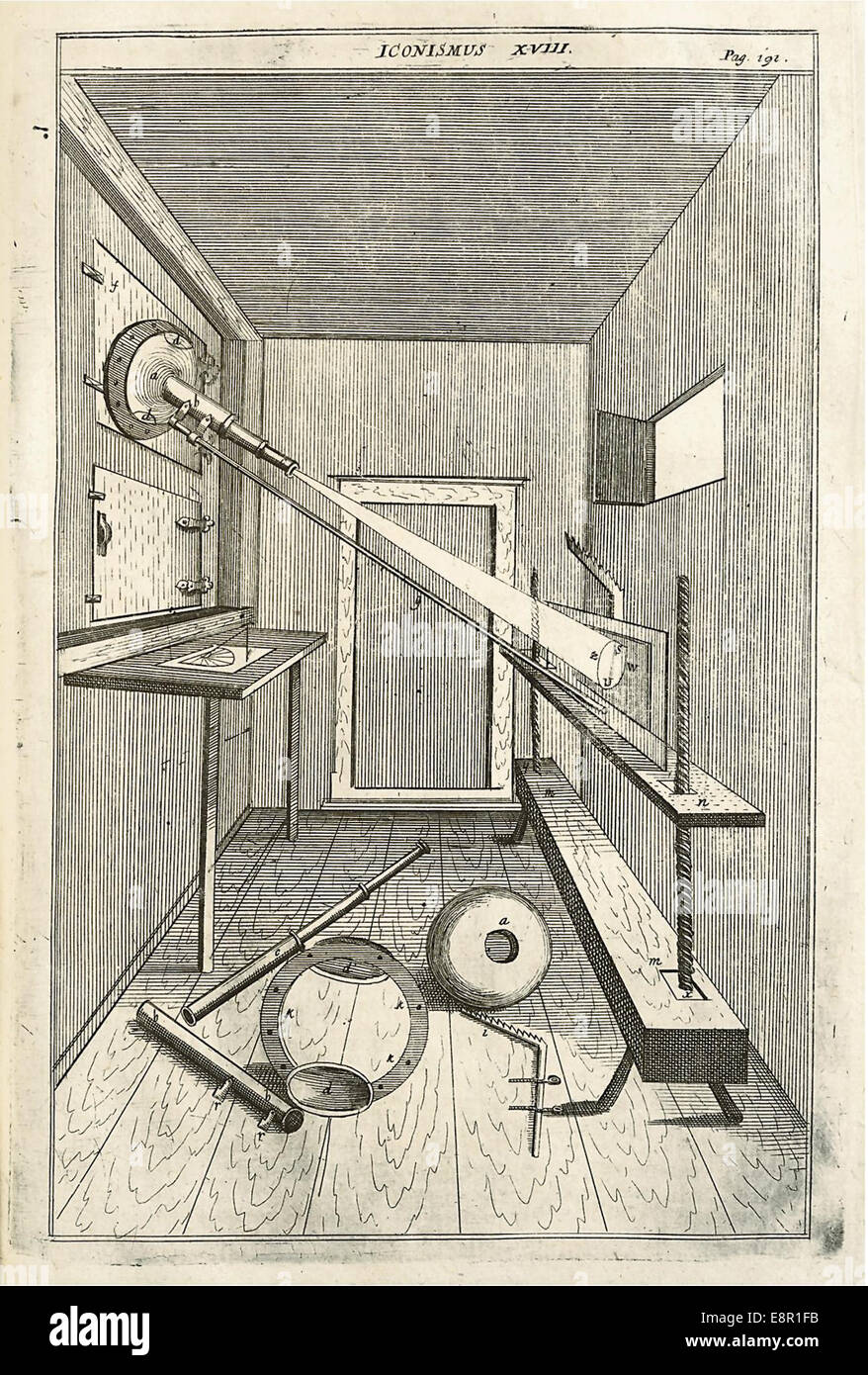 Erscheint In: Oculus Artificialis Teledioptricus; Sive Telescopium, ex Abditis Rerum Naturalium &amp; Artificialium.., Teil 3, p. Stockfoto