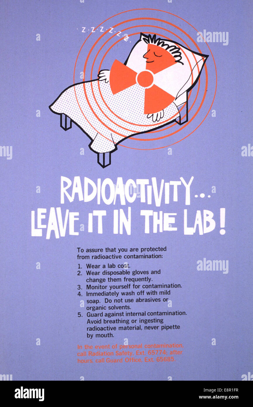 Radioaktivität im Labor lassen! 4647891994 o Stockfoto