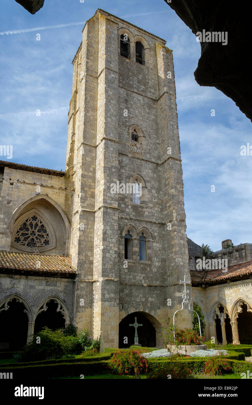 Stiftskirche St. Pierre, La Romieu, Departement Gers, Midi-Pyrénées Frankreich. UNESCO-Welterbe Stockfoto