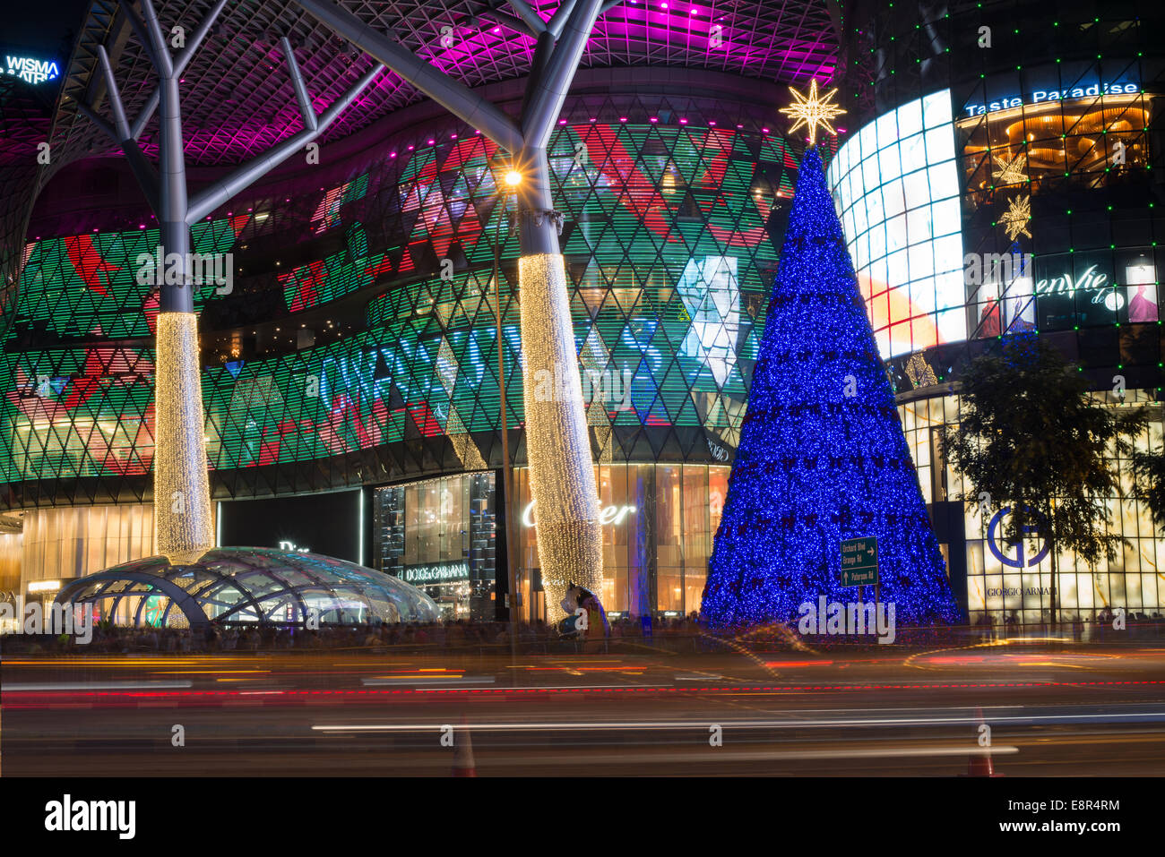 Singapur-Weihnachtsdekoration Stockfoto