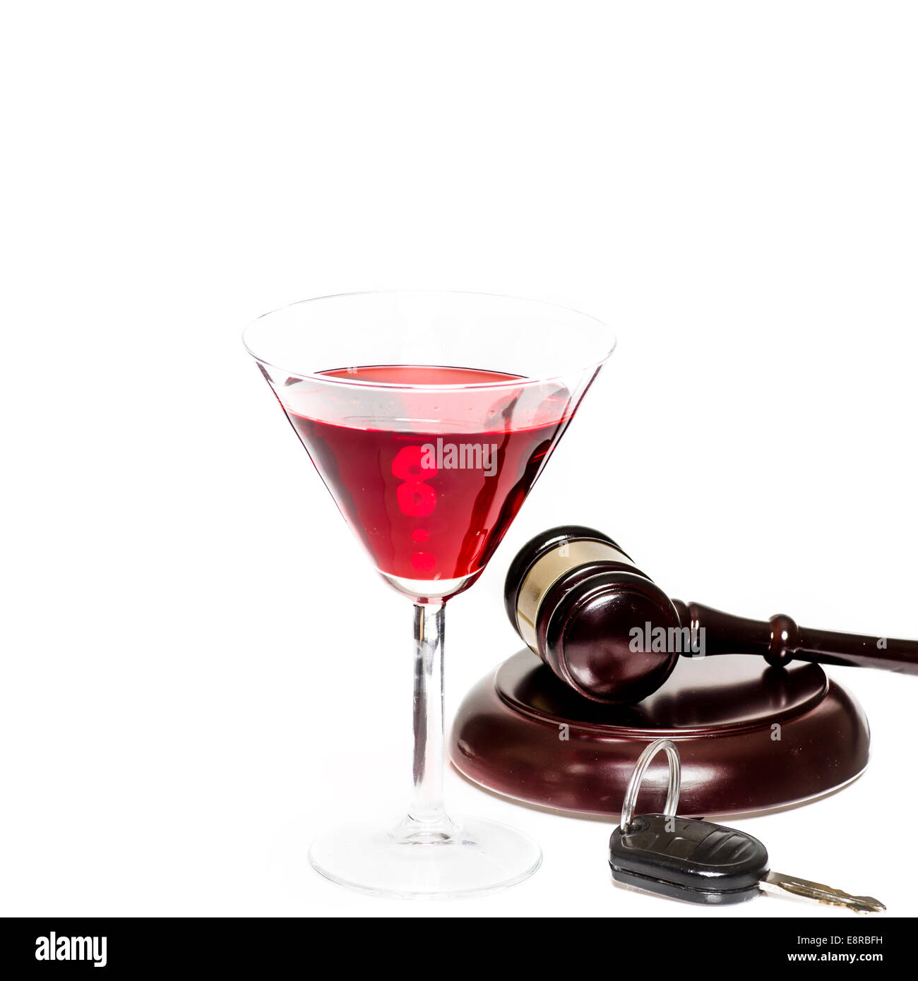 Alkohol am Steuer, unter Einfluss von Alkohol legal Recht Konzept Bild Stockfoto