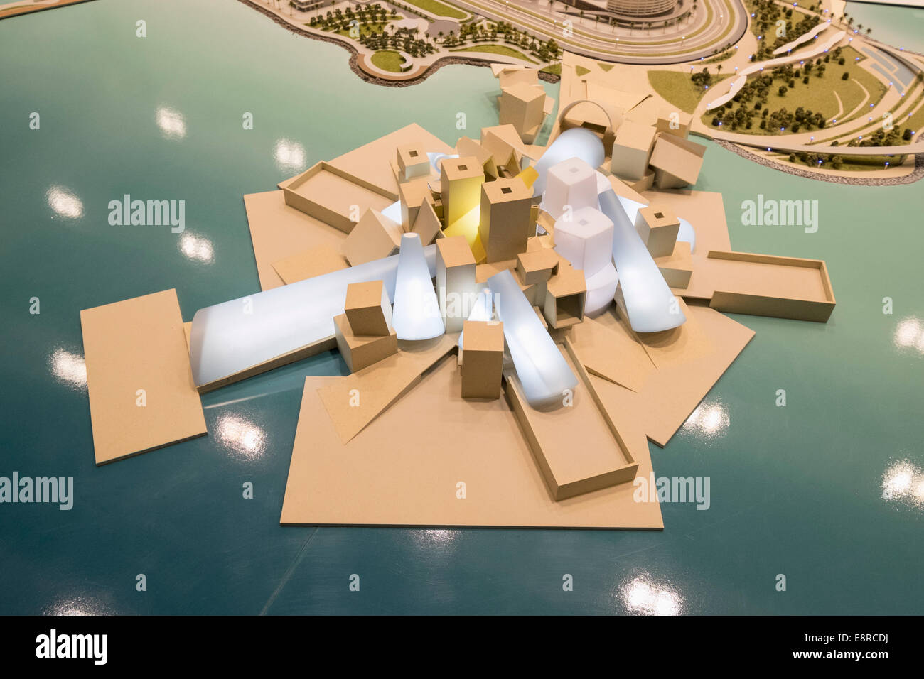 Modell der neuen Guggenheim-Museum auf Saadiyat Island in Abu Dhabi Vereinigte Arabische Emirate Stockfoto
