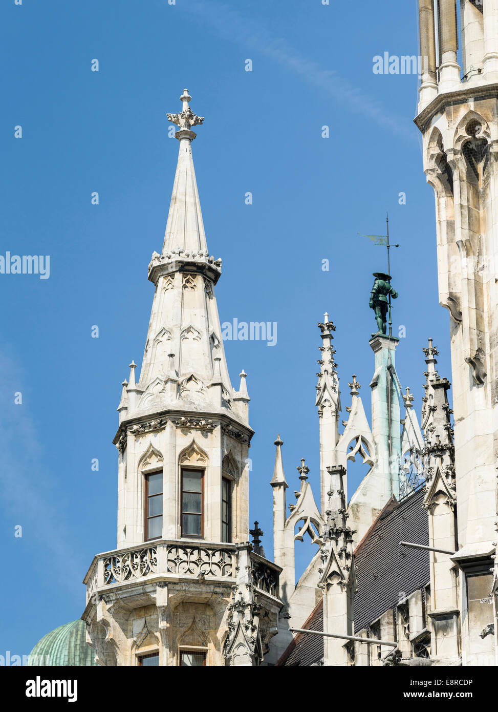 Das neue Rathaus in München am Marienplatz, Bayern, Deutschland. (Großformatige Größen erhältlich) Stockfoto