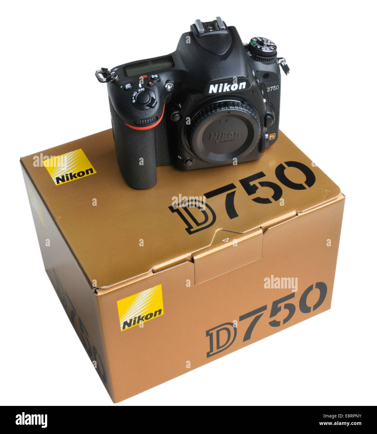 Neue Kamera von Nikon D750 Stockfoto