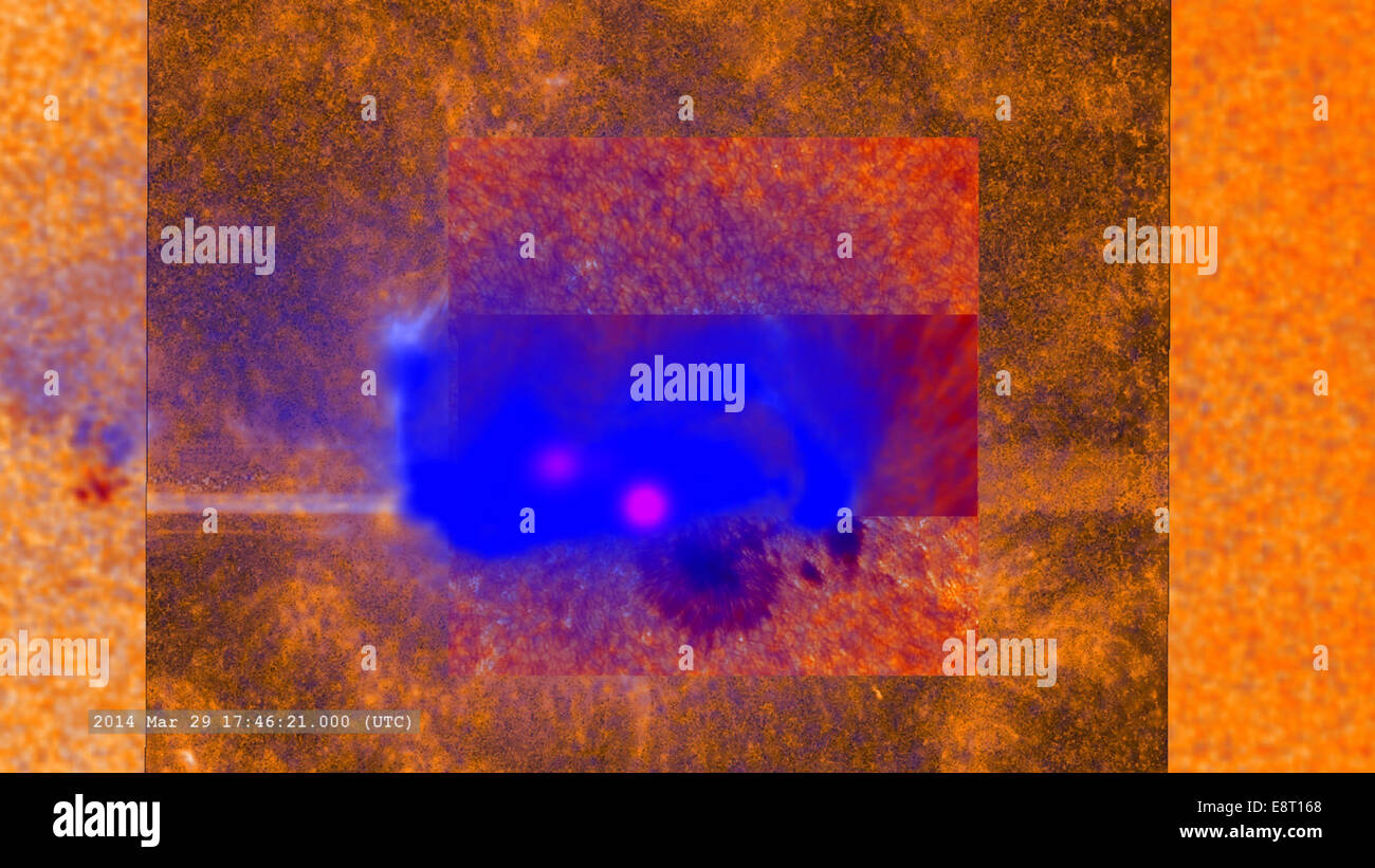 Eine Kombination von vielen (aber nicht alle) der Datasets die diese Fackel zu beobachten.   --Am 29. März 2014 veröffentlicht die Sonne eine X-cla Stockfoto
