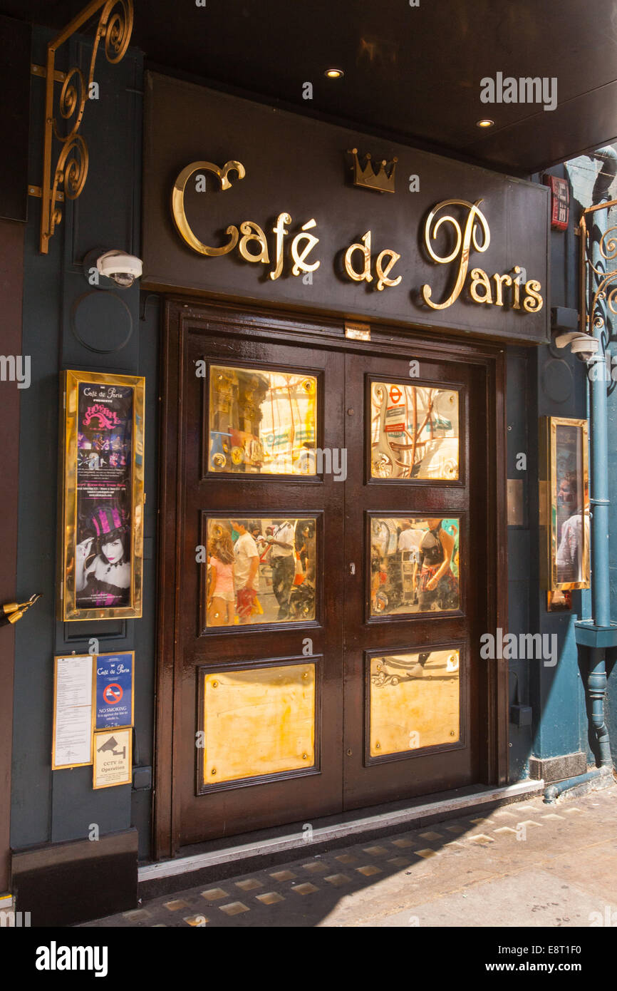Café de Paris Nachtclub, Coventry Street in der Nähe des Leicester Square, London, England, Vereinigtes Königreich. Stockfoto