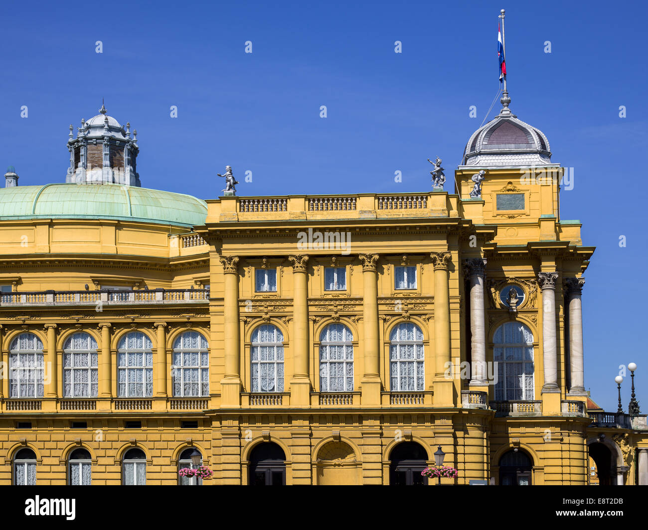 Zagreb Stadt - Hasselblad H5D - 50c Bild Oper Kroatisches Nationaltheater Kroatien Stockfoto