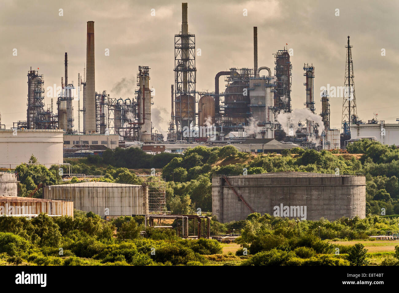 Fawley Oil Raffinerie Southampton UK Stockfoto