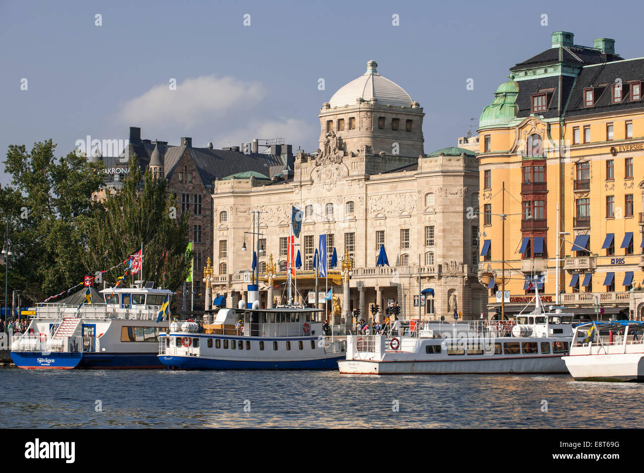 Kungliga Dramatiska Teatern, königliche dramatische Theater, Nybroplan, Östermalm, Stockholm, Schweden Stockfoto