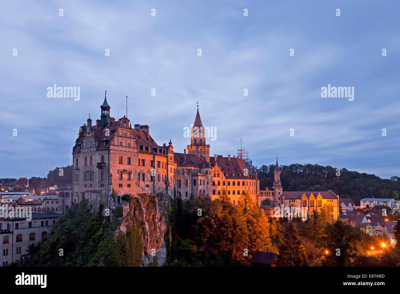 Schloss Sigmaringen Burg Hohenzollern Burg, königliche Residenz und Verwaltungssitz der Fürsten von Stockfoto