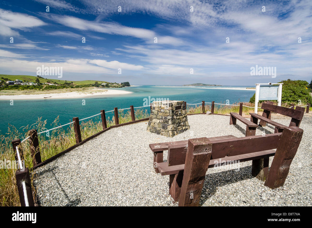 Historischer Ort während des Goldrausches, Taieri Island, Moturata, Otago Region, Südinsel, Neuseeland Stockfoto