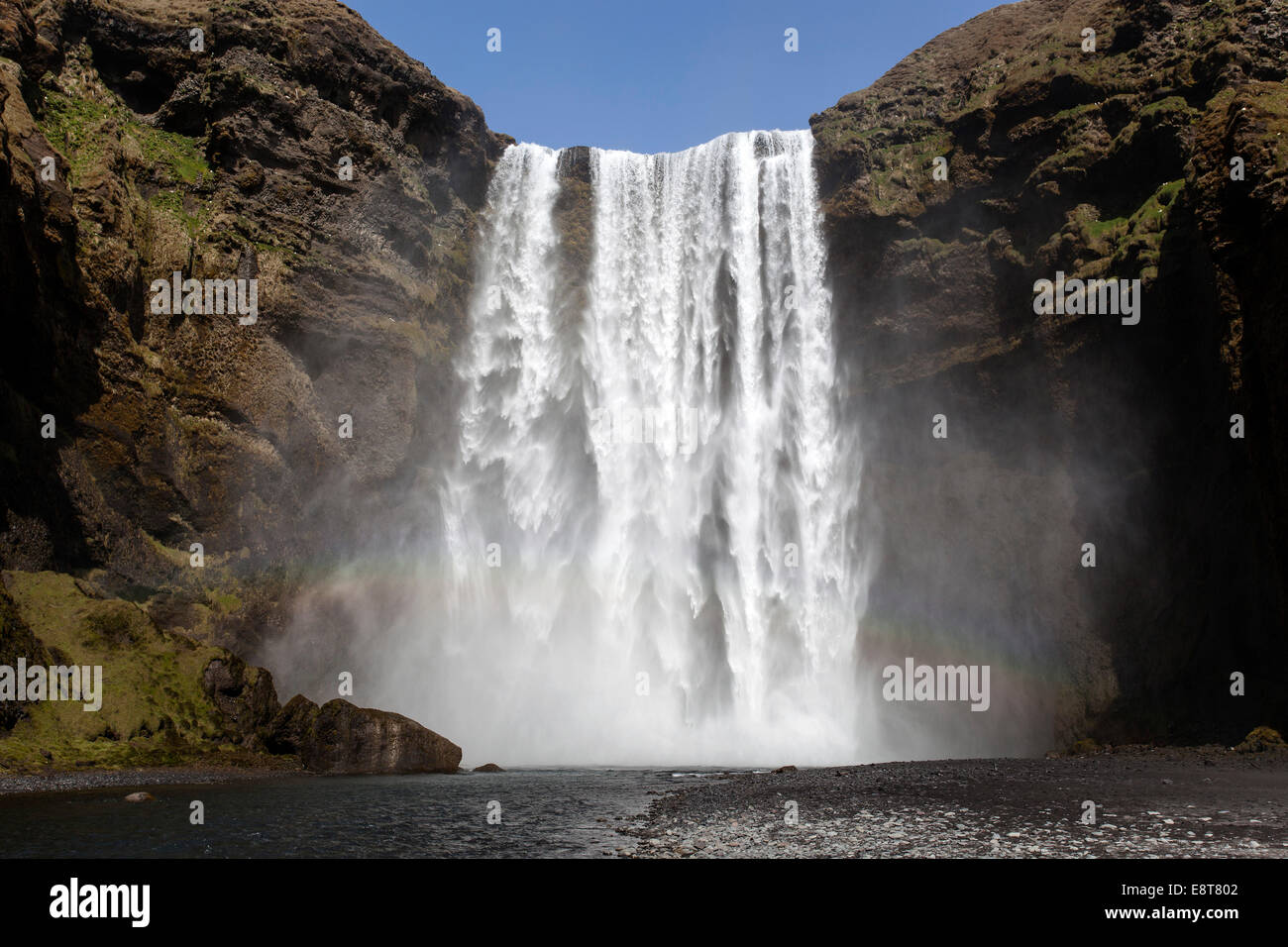Wasserfall, Skogafoss, Island Stockfoto