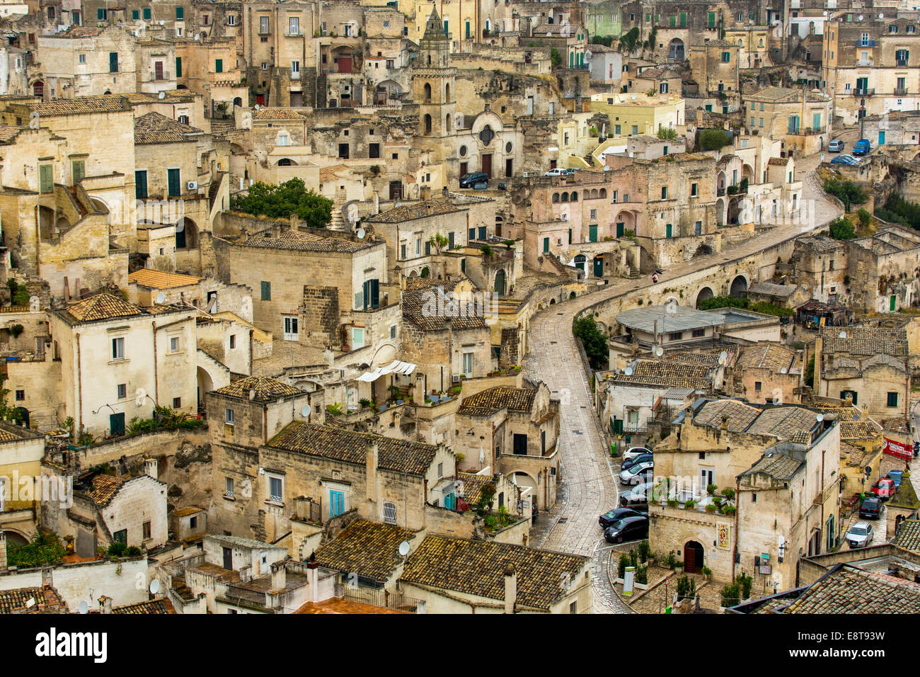 Altstadt, Sassi di Matera, Matera, Basilikata, Italien Stockfoto