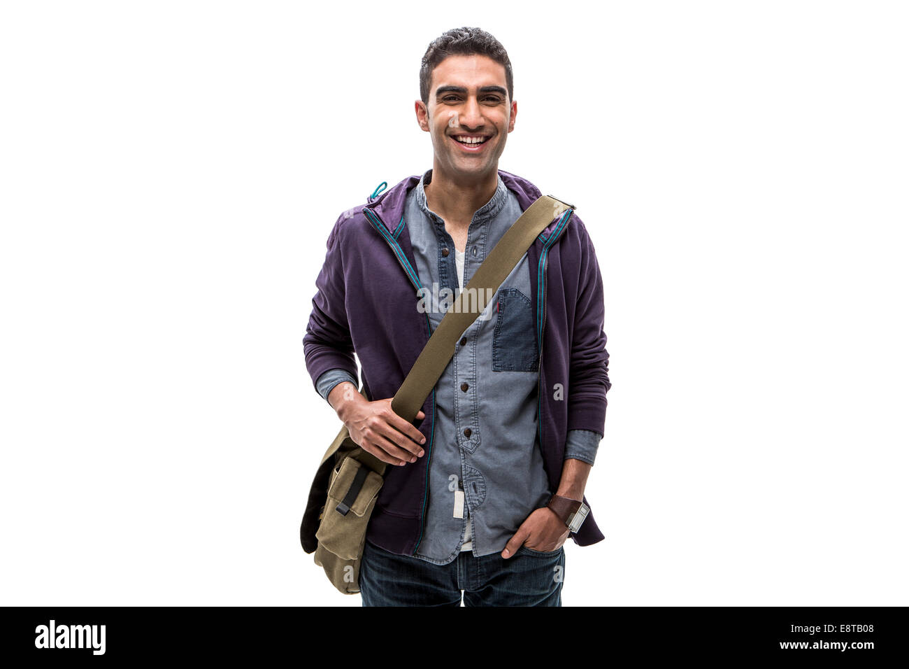 Indischer Mann lächelnd Stockfoto